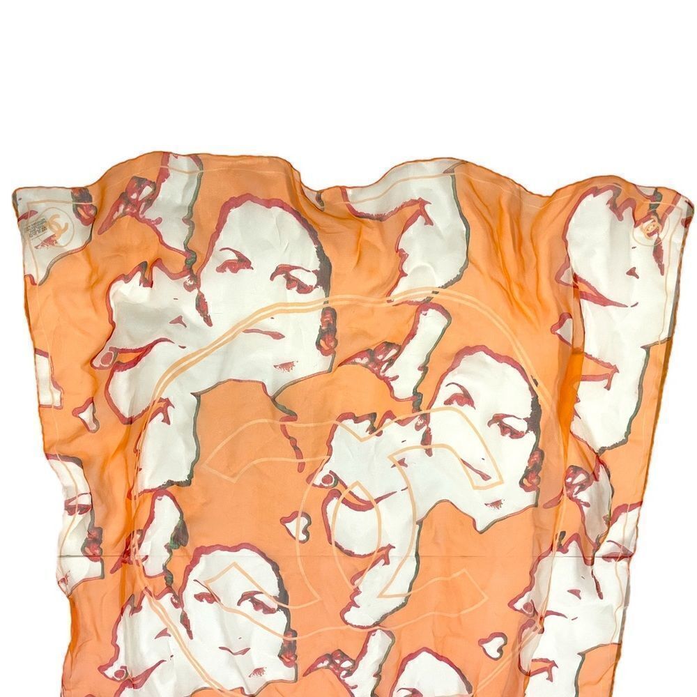 CHANEL Gabrielle CC Logo Silk Scarf |33” x33”| - Picture 7 of 9